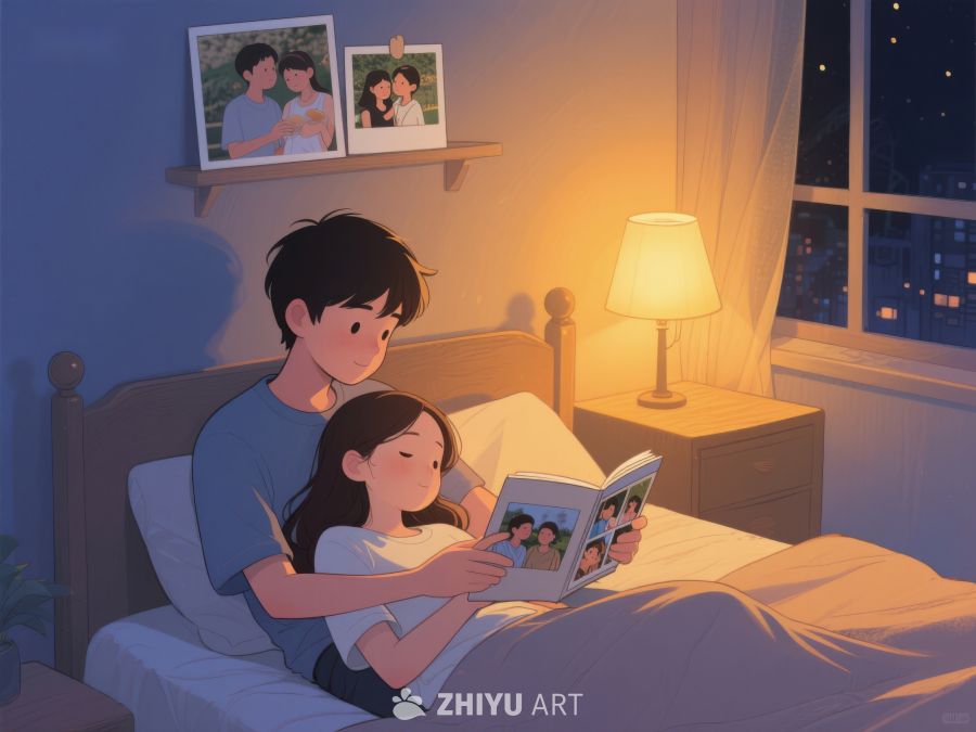温馨夜晚，共读相册 820