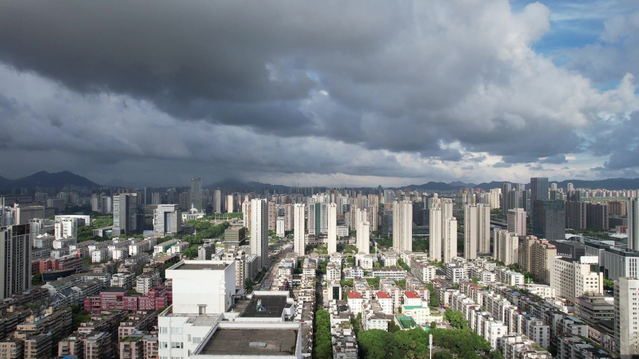浙江温州城市风光地标建筑航拍 