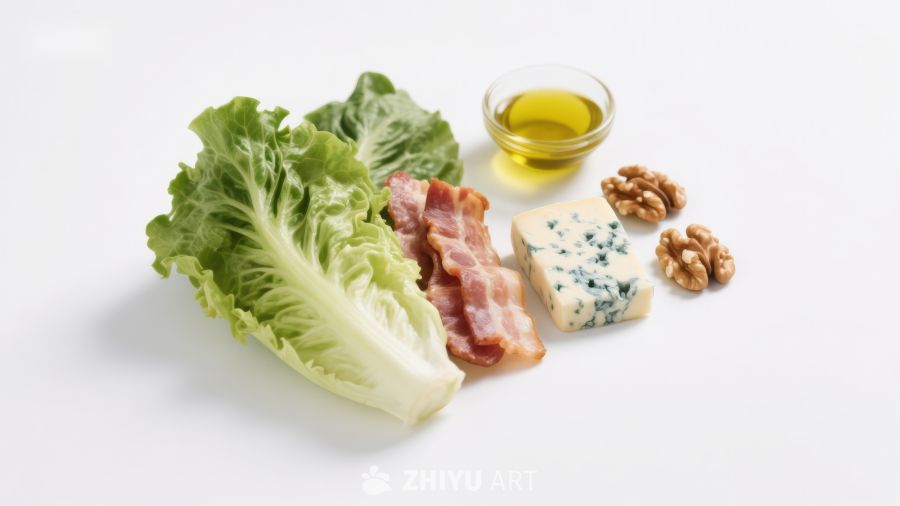 生菜培根蓝纹奶酪食材组合
