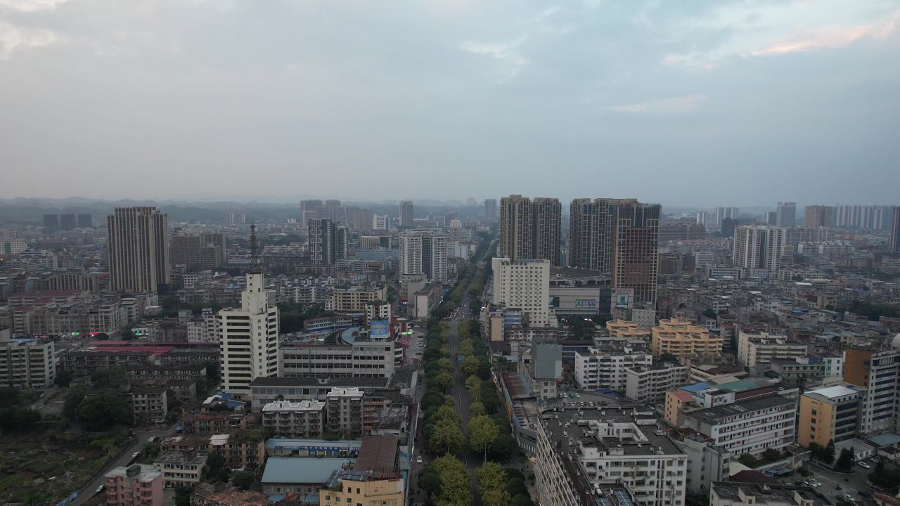  广西钦州城市全景航拍