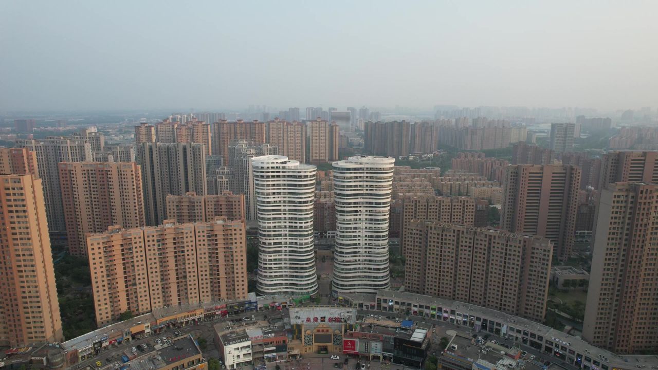 河南新乡城市风光航拍