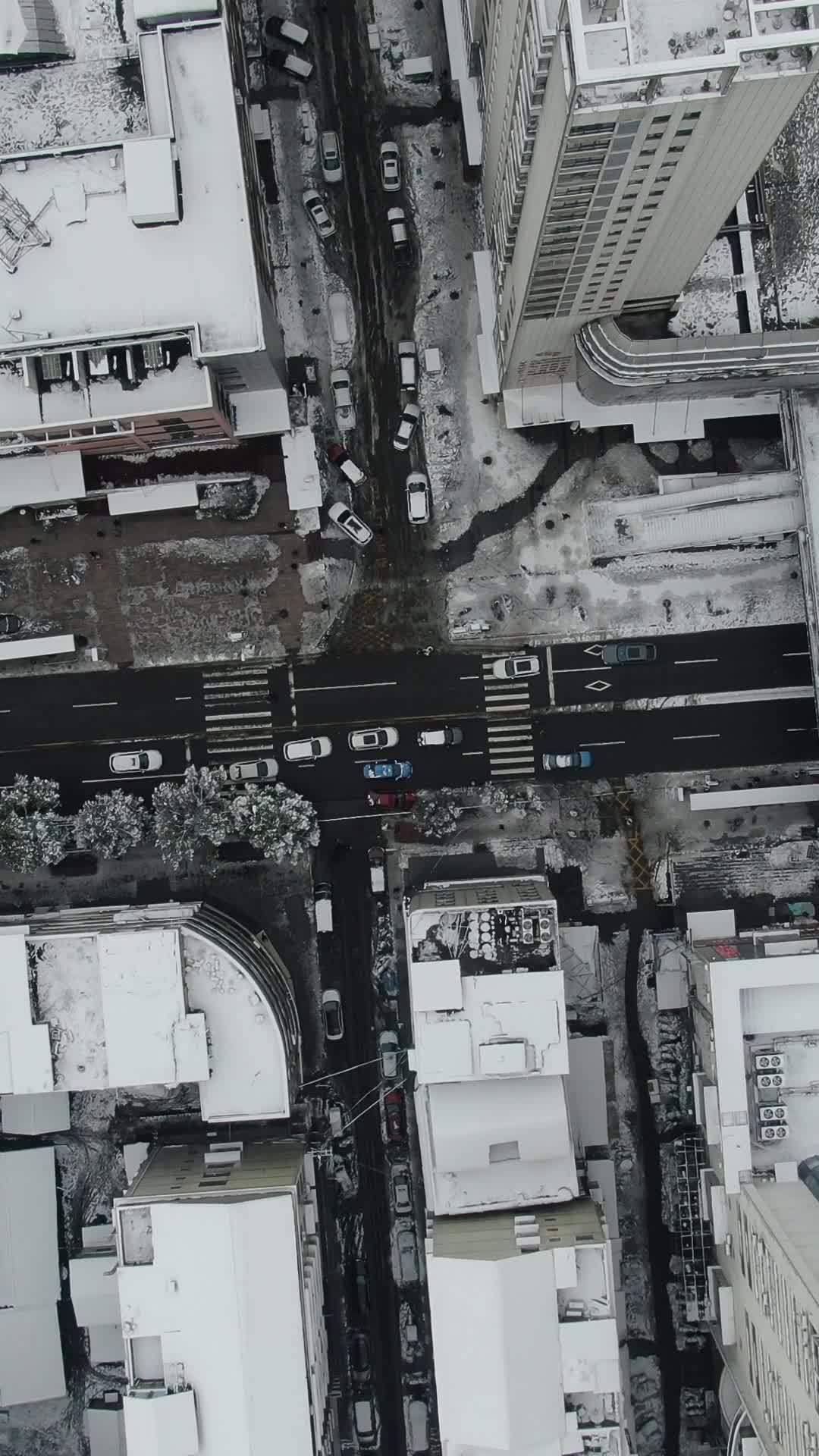雪后城市俯瞰