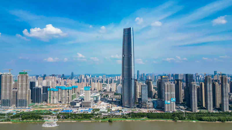湖北武汉城市建设航拍摄影图 