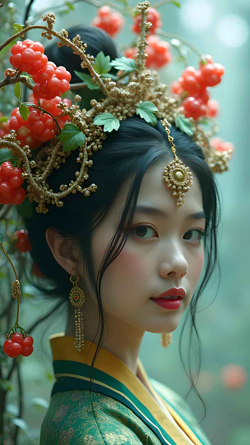 森林系列五颜六色古风艺术美女 98