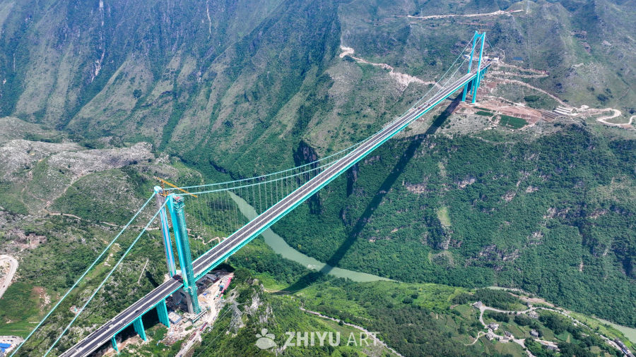 航拍贵州花江峡谷大桥 15