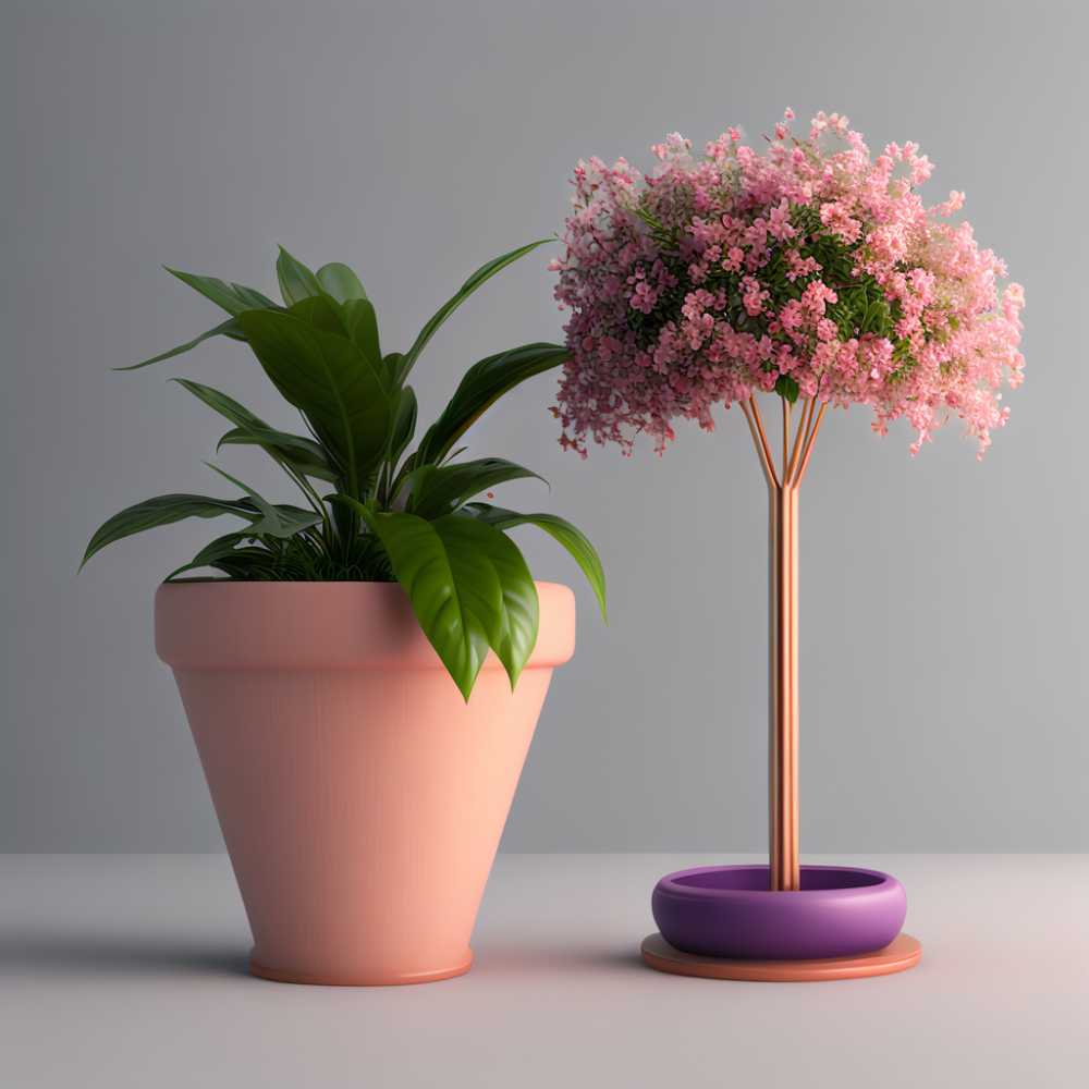 绿植花瓶摆放场景