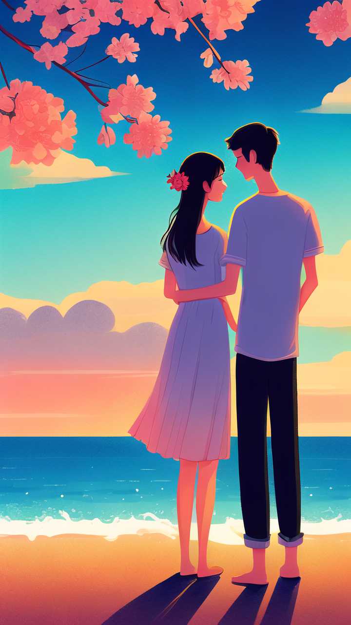 海报情侣插画