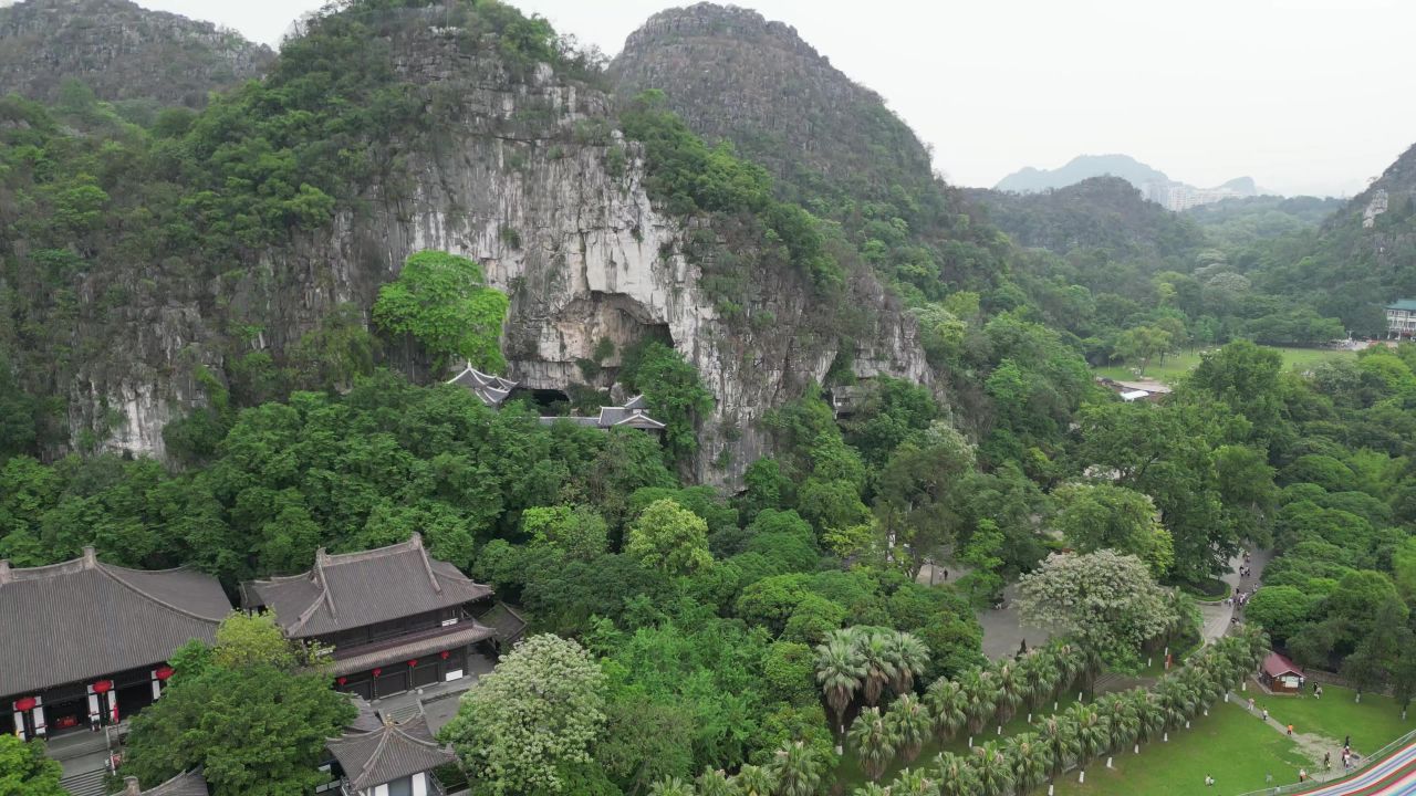 广西桂林山水风光航拍 