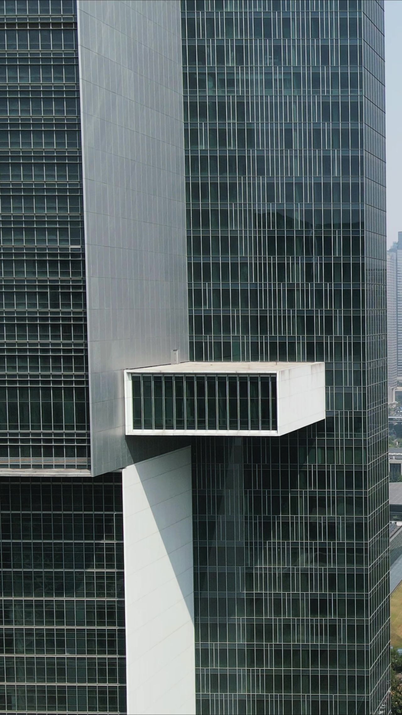 杭州市民中心来福士地标建筑竖屏航拍