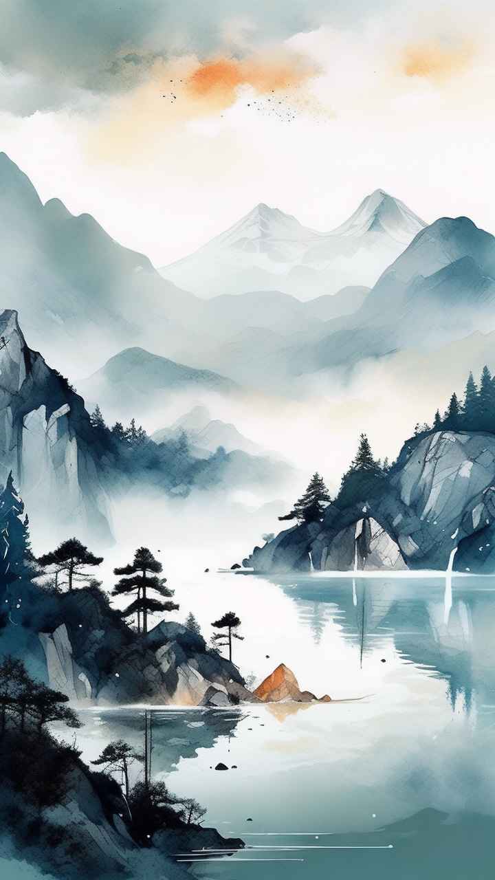 山水画国风背景 56