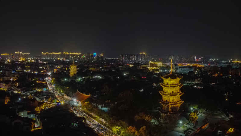 航拍福建泉州古城区建筑风光 29
