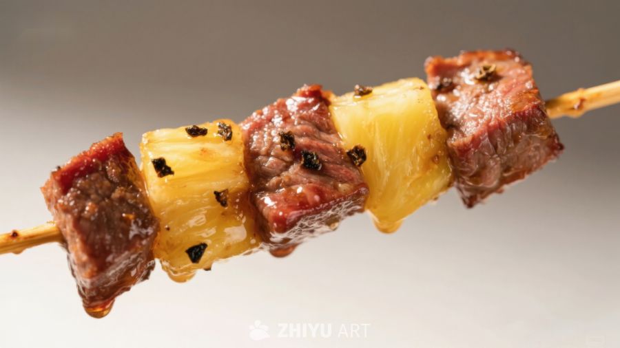 牛肉菠萝串，美味烧烤食材