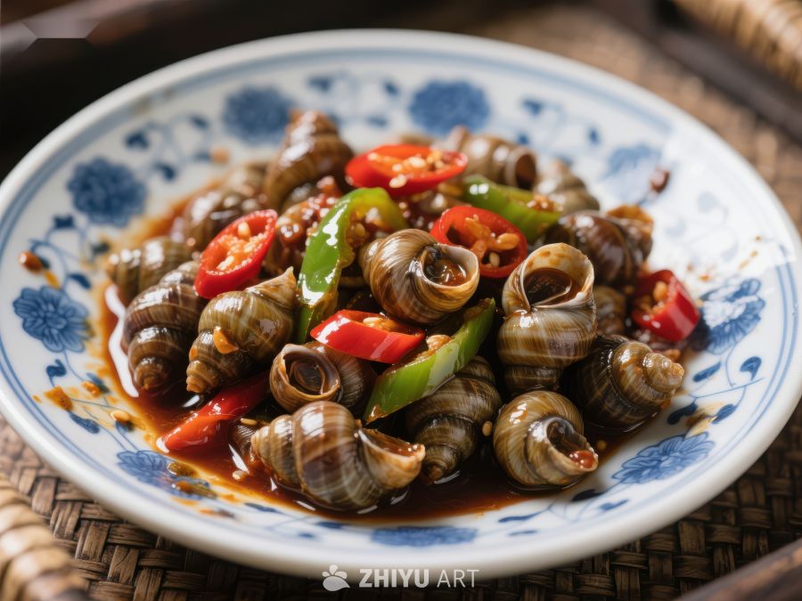 香辣田螺，美味佳肴 1049