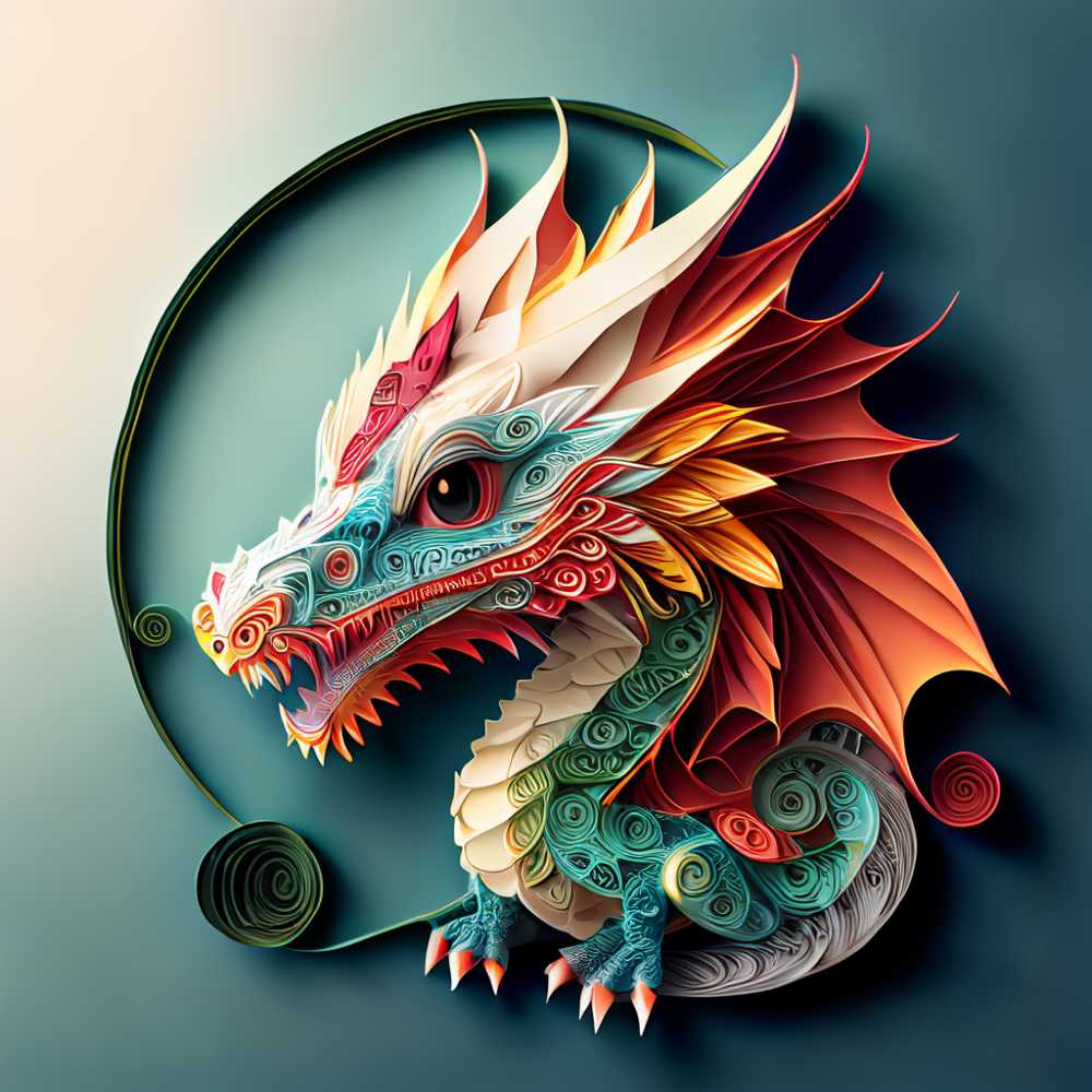 衍纸艺术生肖龙