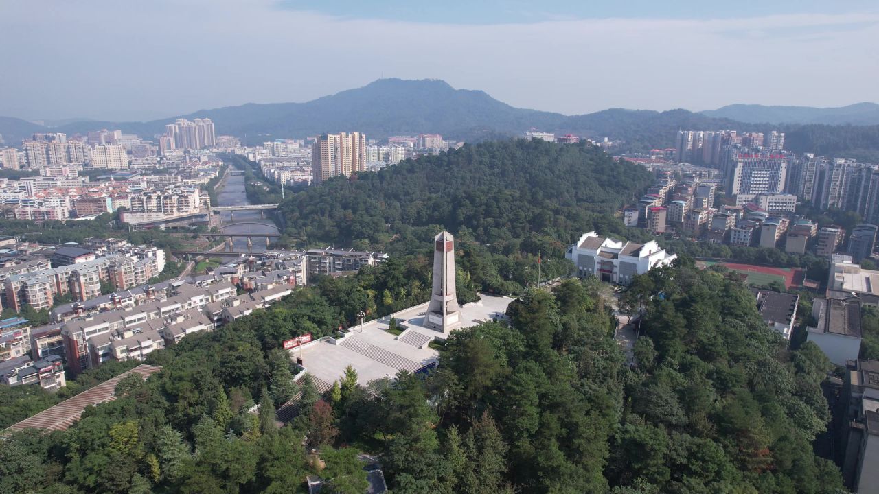 湖南郴州东塔公园湖南起义纪念塔