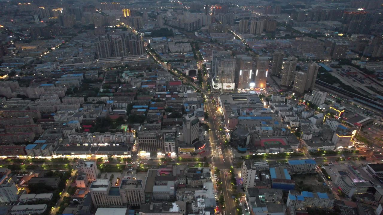 河南许昌城市风光地标建筑航拍 