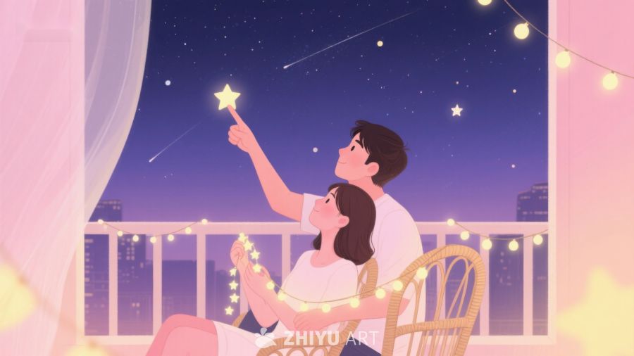 情侣夜空下共赏流星 268