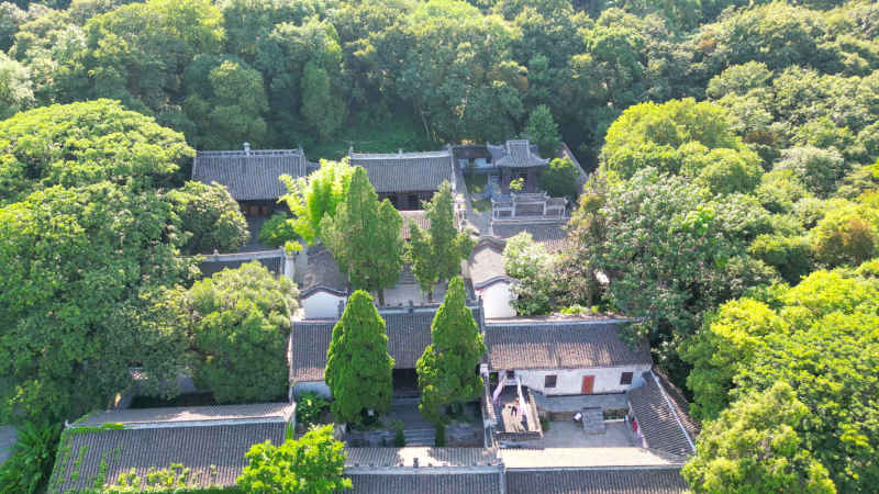 航拍湖北襄阳古隆中景区