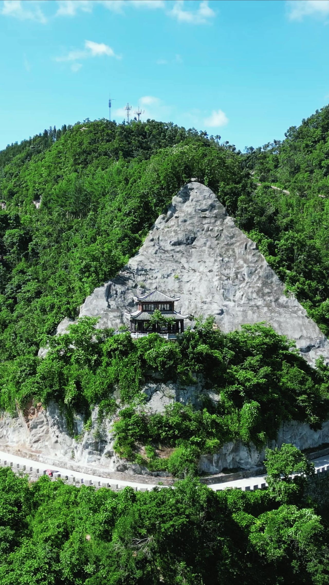 湖北襄阳尧治河4A景区景竖屏航拍