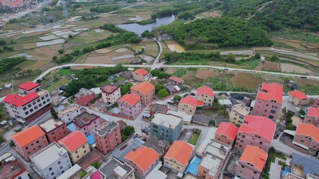 航拍福建厦门坑内村景观 12