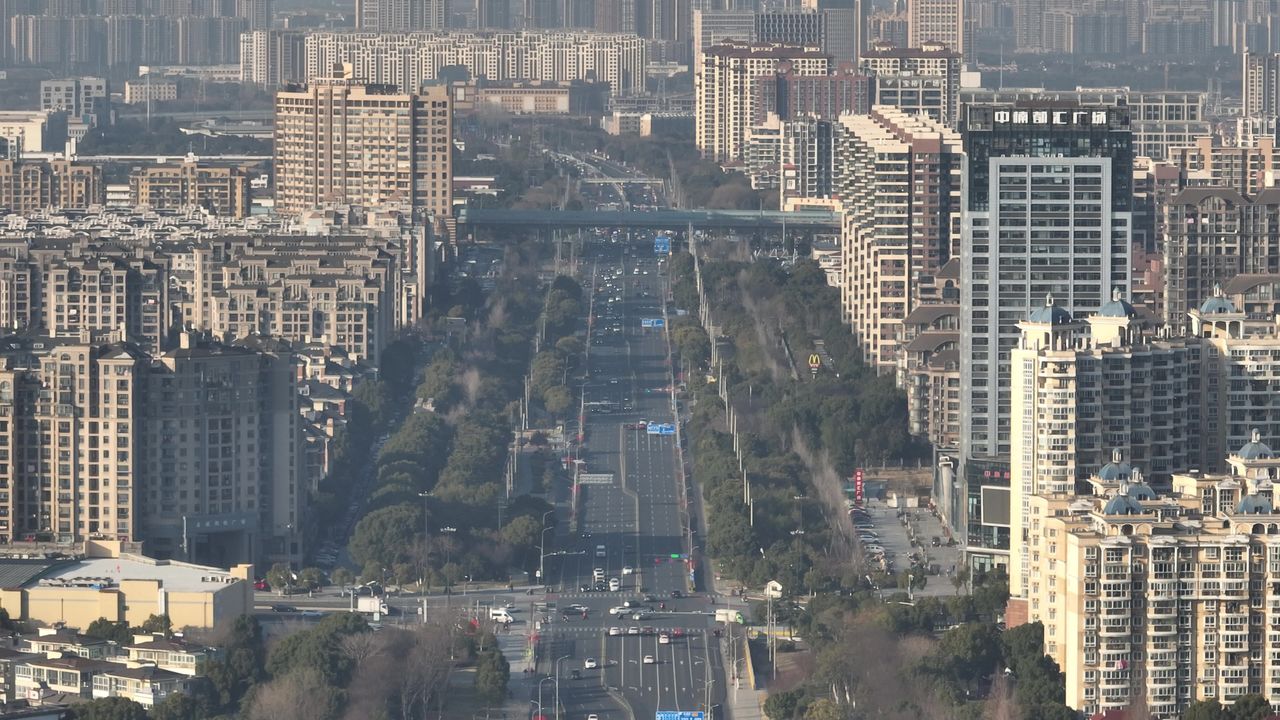 航拍昆山道路交通