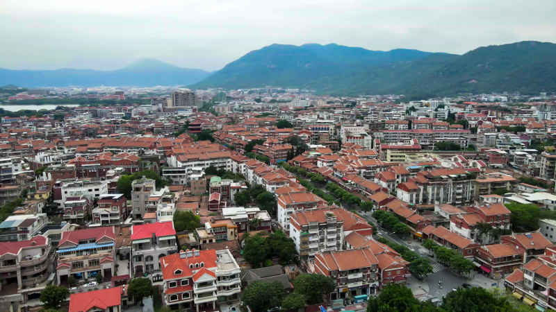 福建泉州城市风光航拍图 
