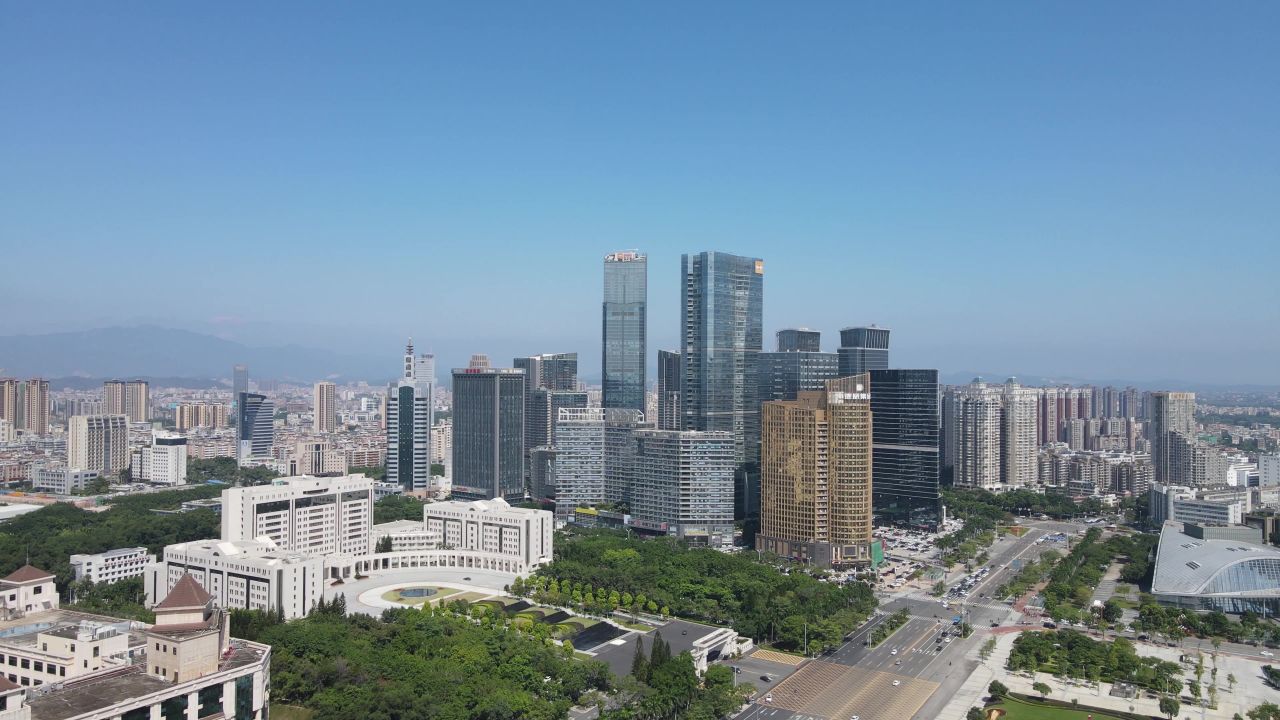 惠州市中心航拍