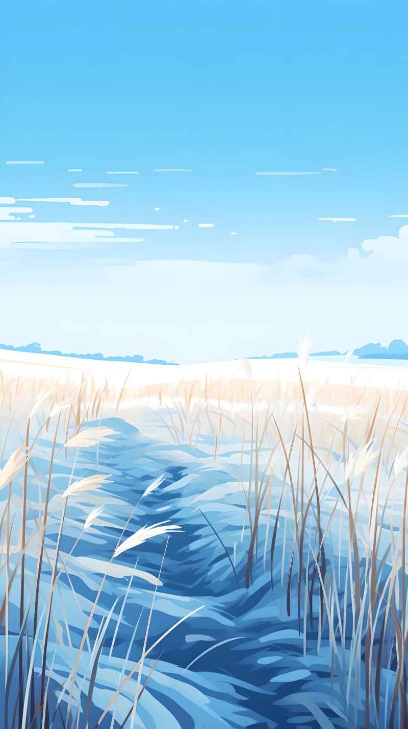 冬季唯美创意背景插画图 71