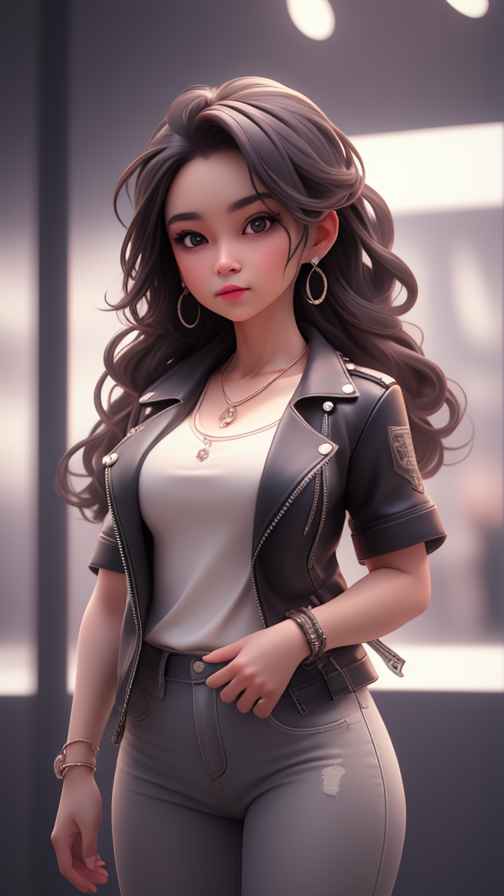穿牛仔的女孩