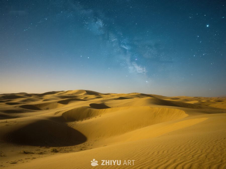 沙漠夜景：星空下的沙丘 80