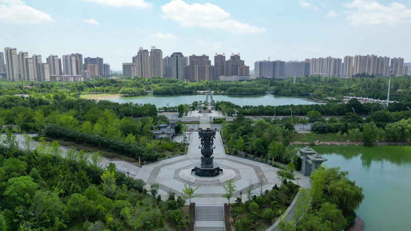  航拍湖北随州文化园4A景区