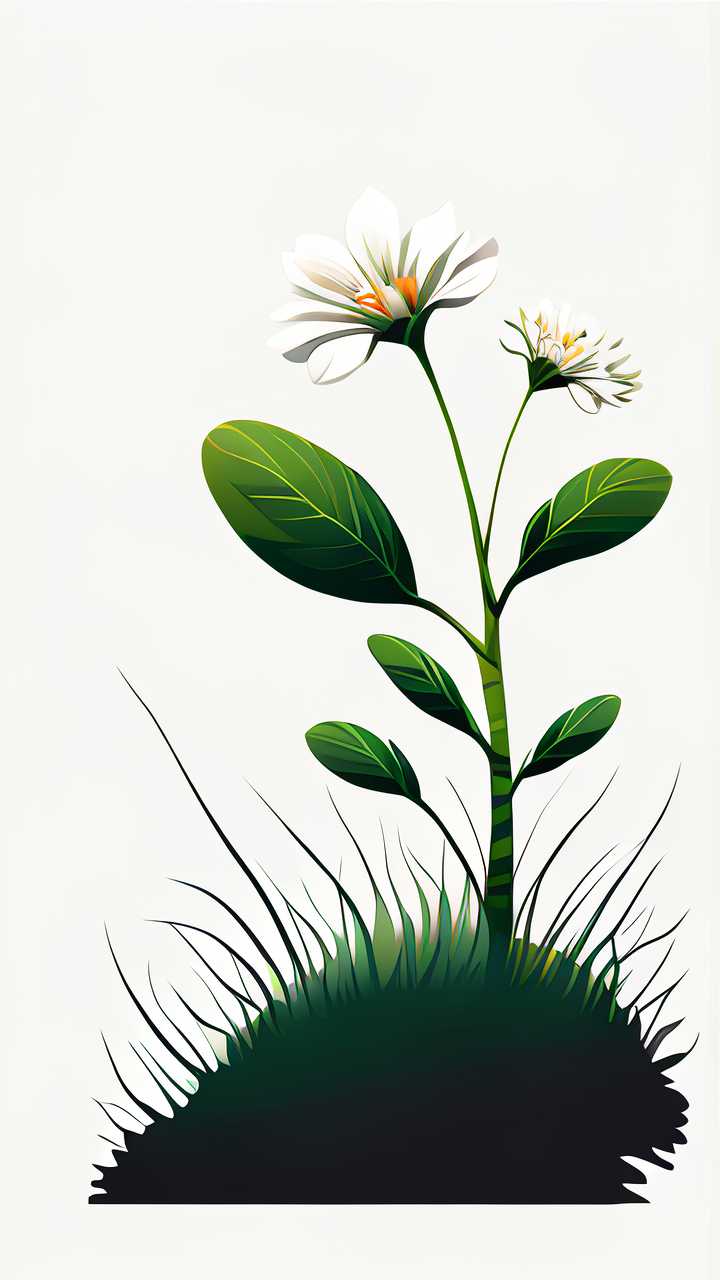 小花白色背景