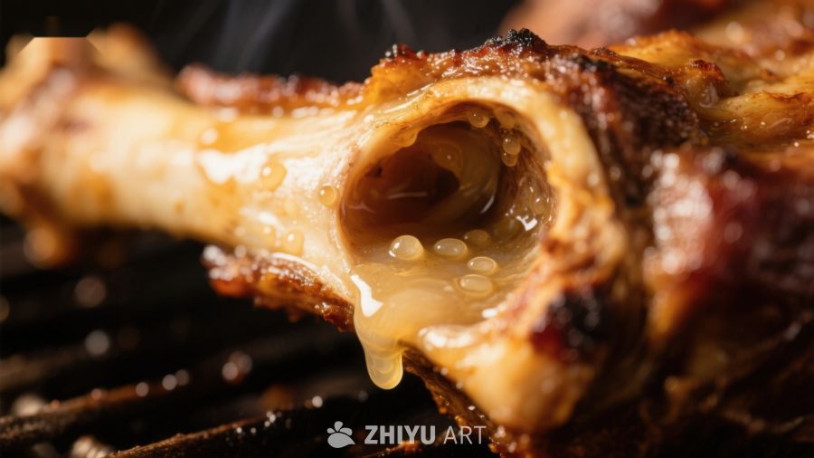 烤骨髓滴油，诱人美味