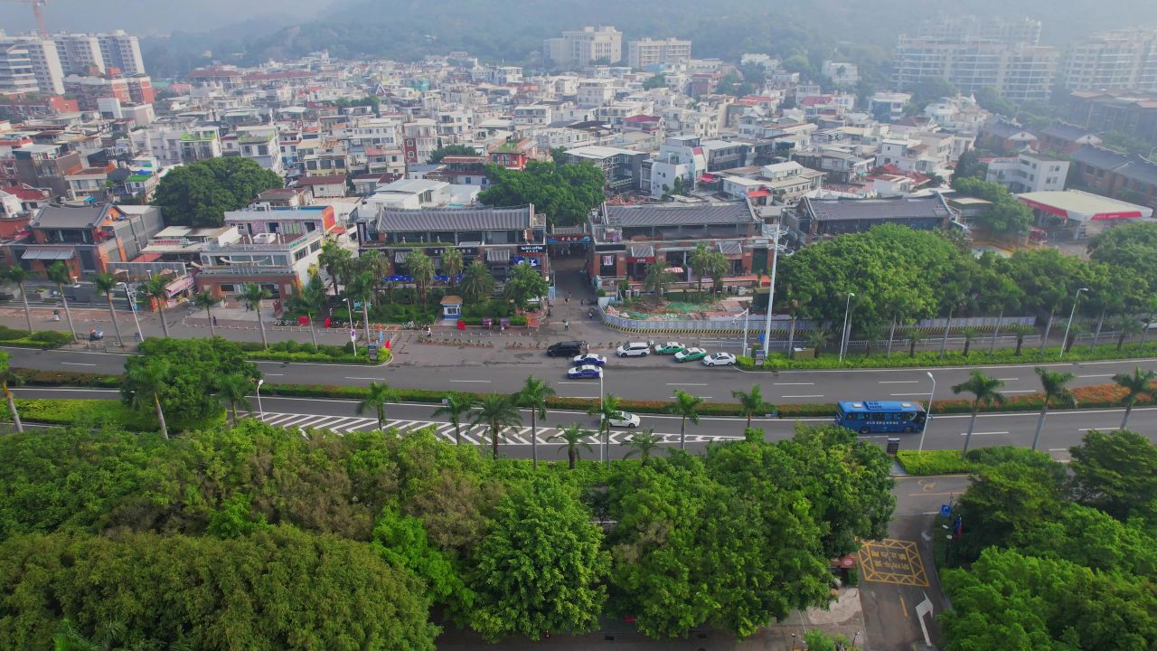 航拍厦门曾厝垵景观