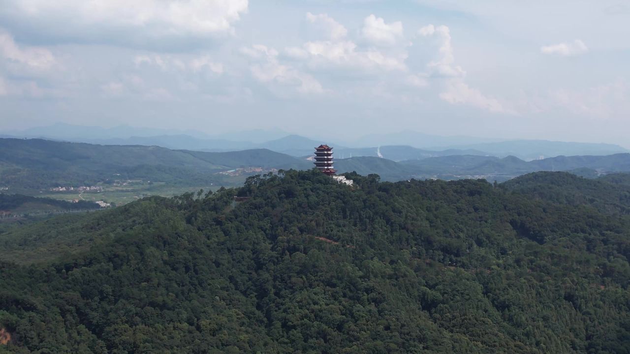 广东韶关城市风光地标建筑航拍 