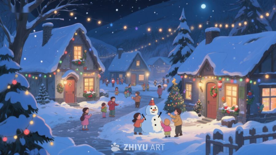 冬夜雪村，欢聚圣诞 93