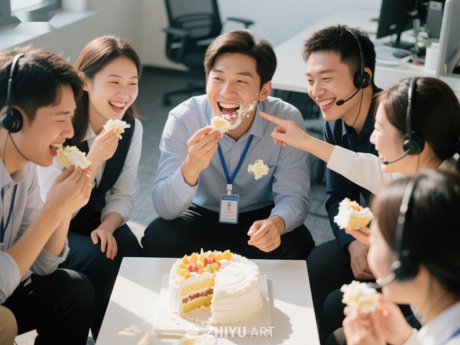 办公室团队庆祝生日 84