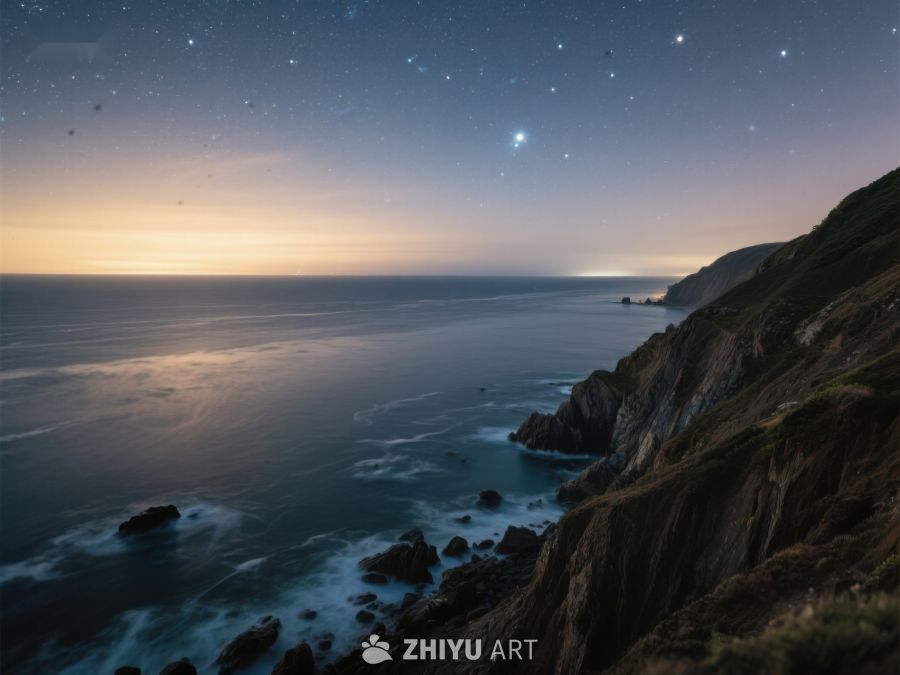 星空下的海岸悬崖 181