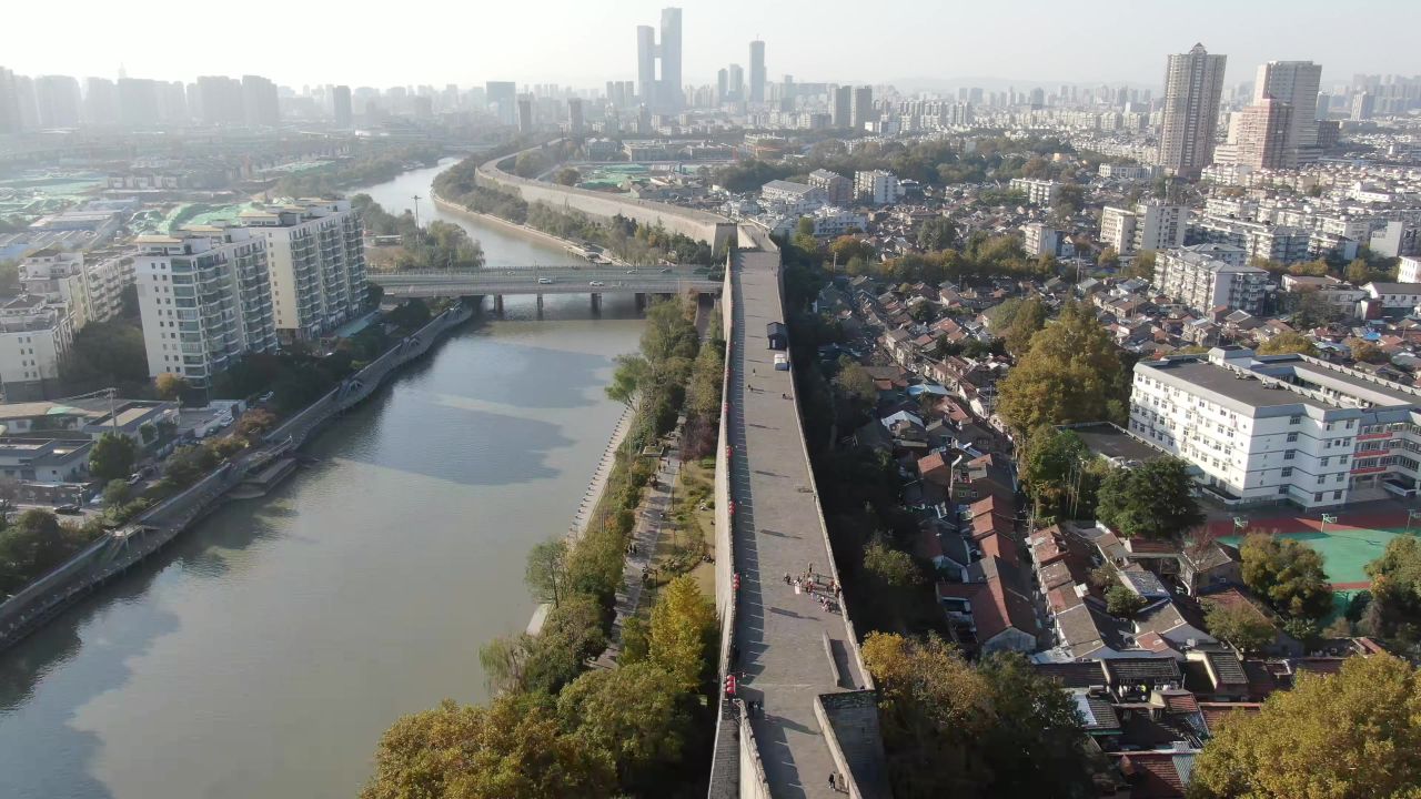  江苏南京城市地标航拍