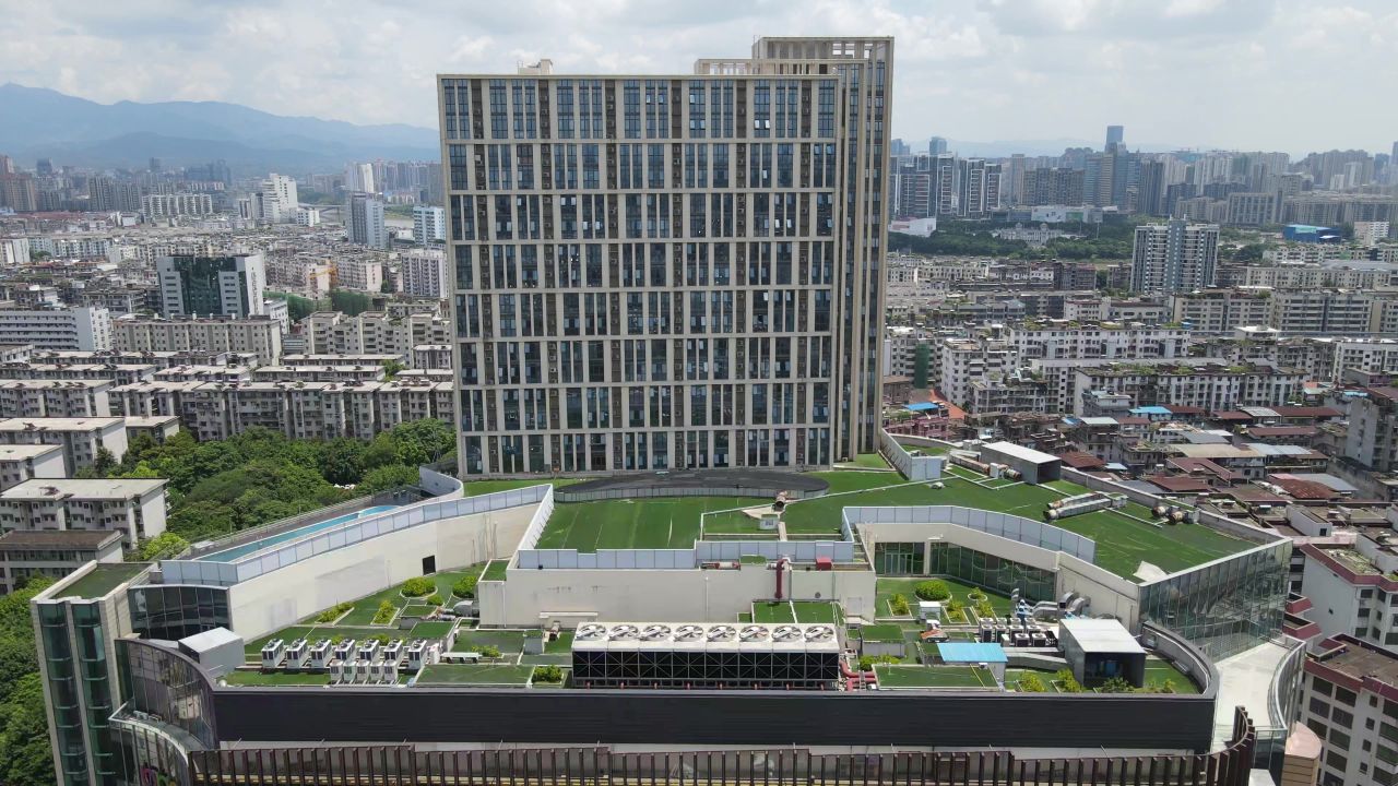 赣州 城市 商业广场 航拍
