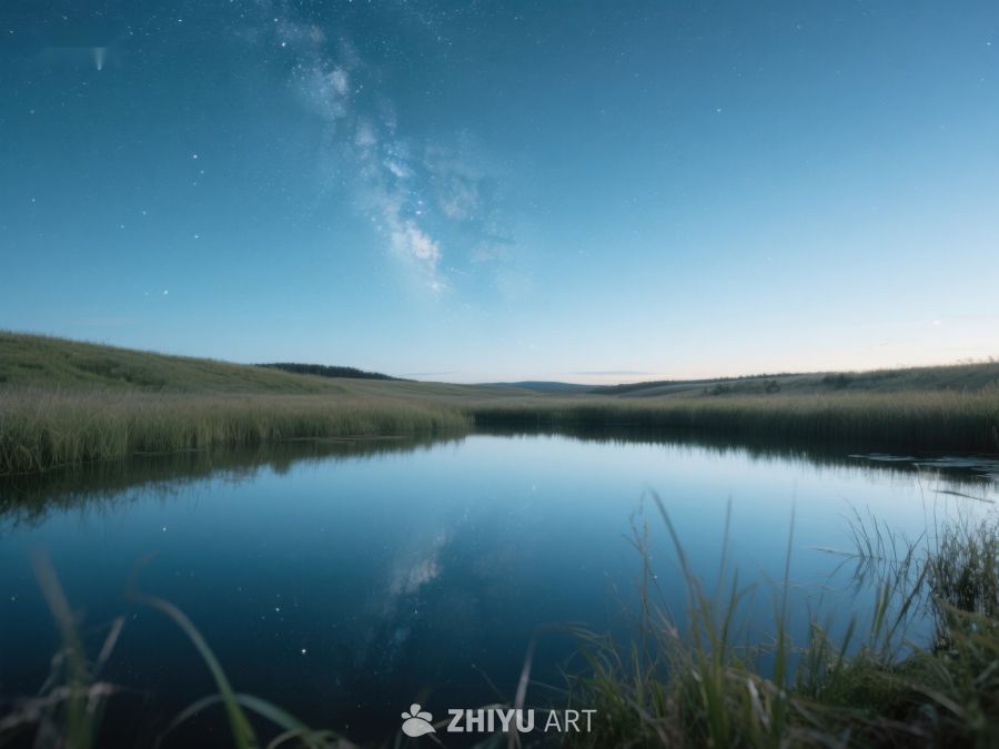 夜空下的静谧湖面 305