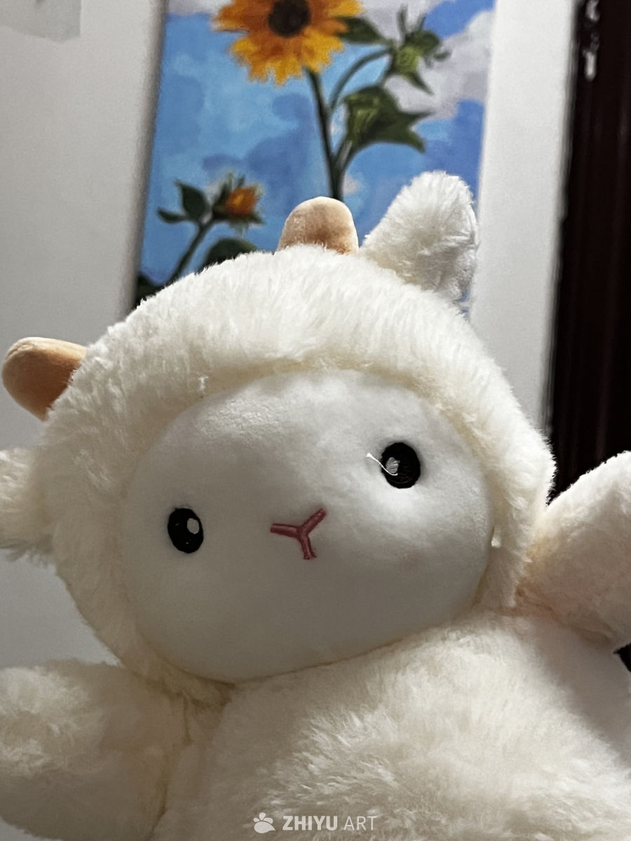 温暖的毛绒羊