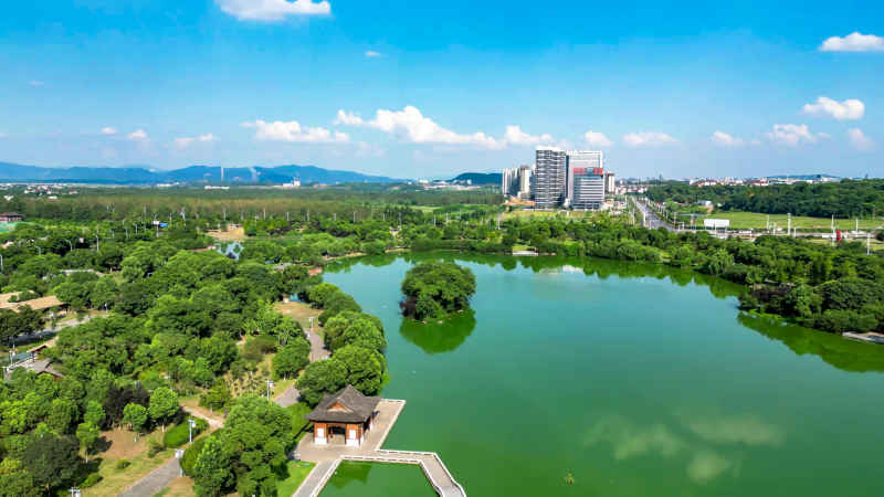 江西吉安城市风光旅游景区航拍图