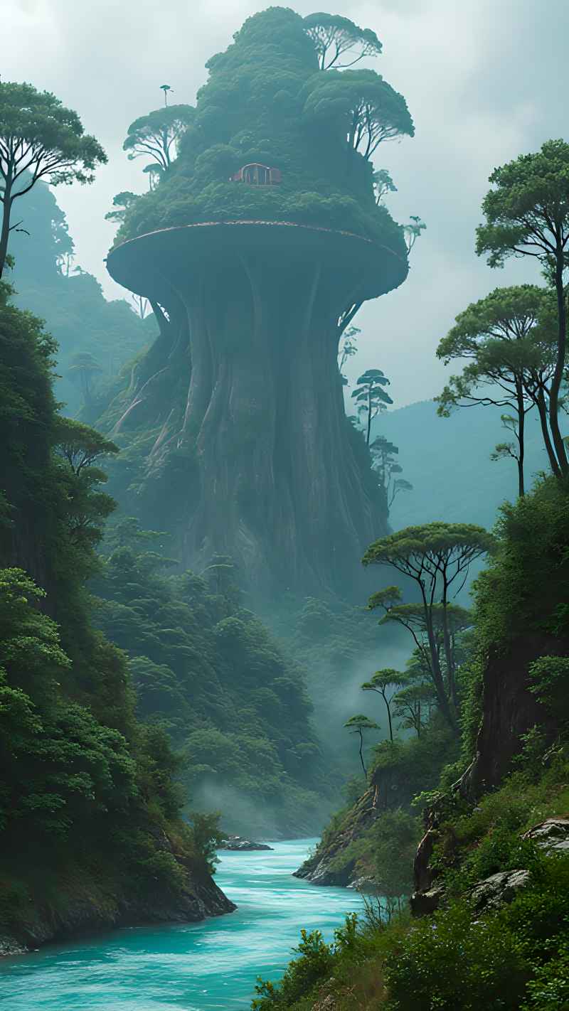 未来风格大自然森林超自然风景画质 13