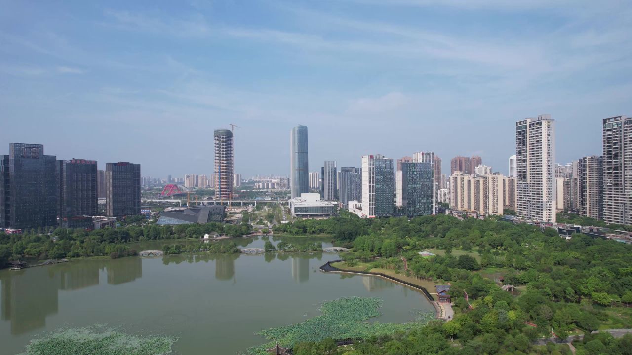 江苏赣州城市中央公园航拍