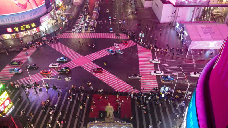 湖南长沙城市风光航拍摄影图 