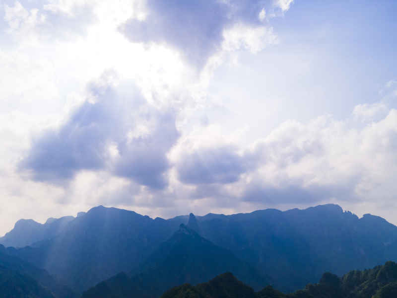 湖南张家界天门山5A景区航拍摄影图 