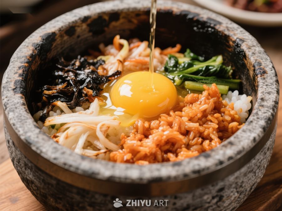 石锅拌饭：热油浇注的美味瞬间 1067