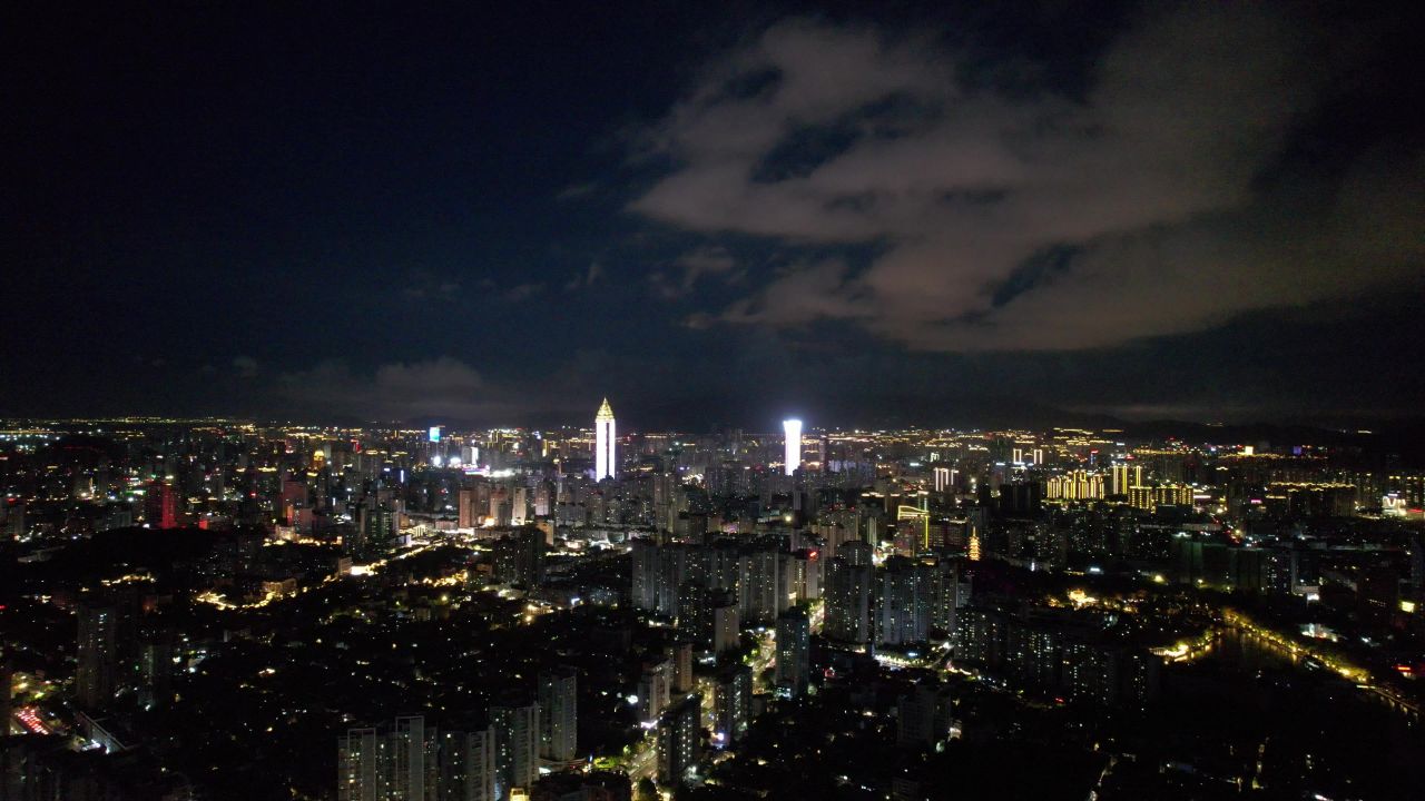 浙江温州城市风光航拍