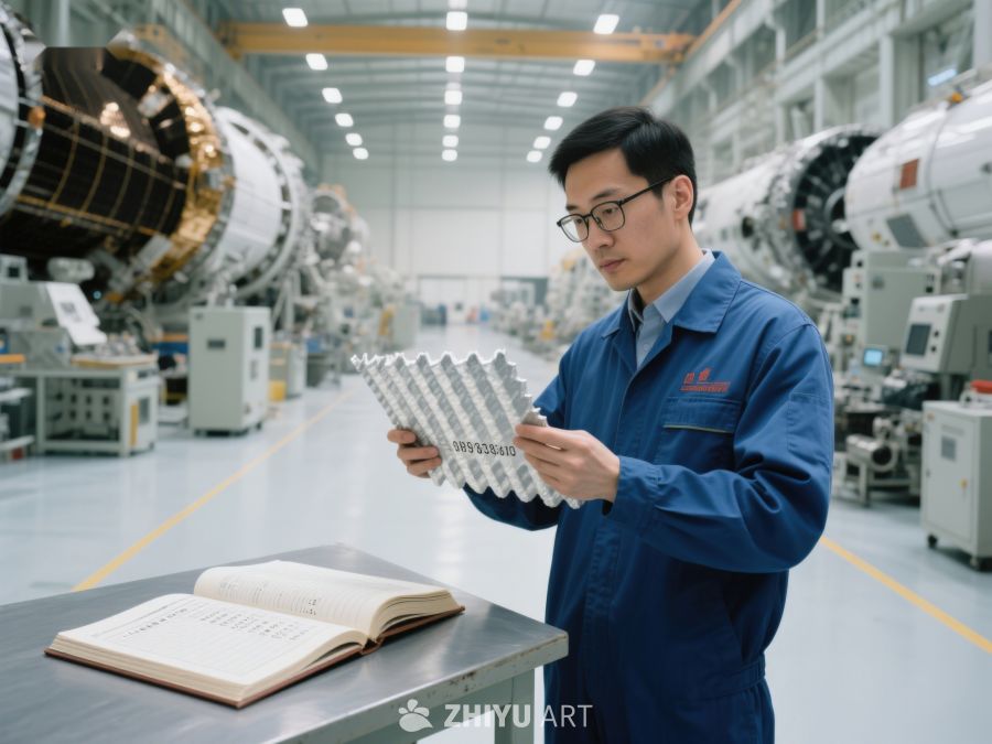 工程师在航天工厂查阅资料 73